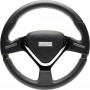 Simoni Racing Τιμόνι Αυτοκινήτου Δερμάτινο Τριάκτινο με Διάμετρο 32cm Ασημί/ΜαύροΚωδικός: SRMONT33/P&gtSRLRV/13N 