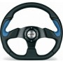 Simoni Racing Τιμόνι Αυτοκινήτου Polypelle Χ2 Δερμάτινο Τριάκτινο με Διάμετρο 33cm Μπλε/ΜαύροΚωδικός: SRX2330PUN/PA 