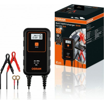 Osram Φορτιστής Μπαταρίας Αυτοκινήτου 906 6V/12V 6AΚωδικός: OEBCS906 