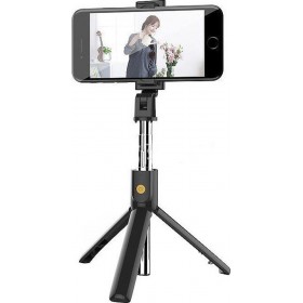 K07 Selfie Stick Τρίποδο Κινητού με Bluetooth Μαύρο K07 Selfie Stick Τρίποδο Κινητού με Bluetooth Μαύρο