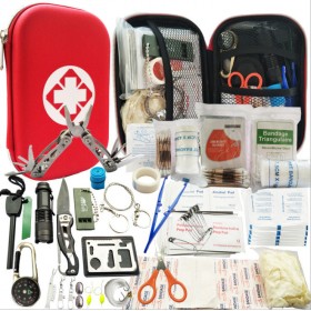 Φαρμακείο Αυτοκινήτου Τσαντάκι Κιτ Επιβίωσης 29 σε 1 με εξοπλισμό κατάλληλο για πρώτες βοήθειες