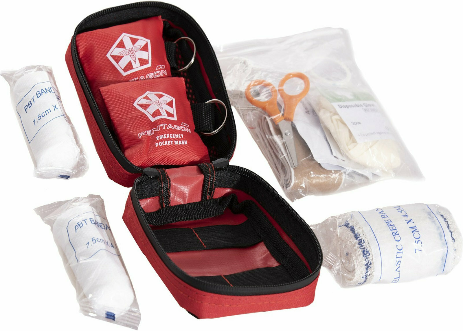Pentagon Φαρμακείο Αυτοκινήτου Τσαντάκι Hippokrates Red Kit με εξοπλισμό κατάλληλο για πρώτες βοήθειεςΚωδικός: K19029 