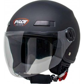 Pilot Fazer Black Matt Κράνος Μηχανής Jet 900gr Pilot Fazer Black Matt Κράνος Μηχανής Jet 900gr