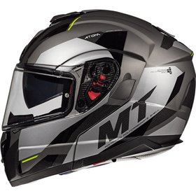 MT Atom SV Transcend Gloss &amp Matt Grey Κράνος Μηχανής Flip-Up 1700gr με Sunvisor