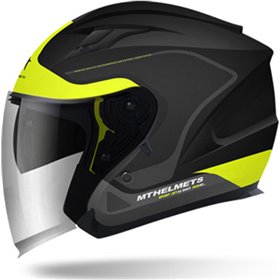 MT Avenue SV Crossroad Black/Fluo Κράνος Μηχανής Jet με Sunvisor