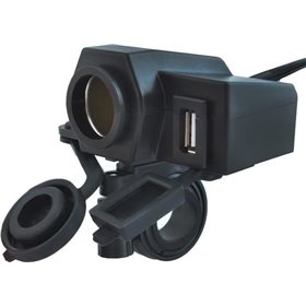 SPM Αδιάβροχος Φορτιστής Μοτοσυκλέτας με Θύρες: 1xUSB & 1xΑναπτήραΚωδικός: 2416  SPM Αδιάβροχος Φορτιστής Μοτοσυκλέτας με Θύρες: 1xUSB & 1xΑναπτήραΚωδικός: 2416