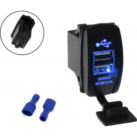 Φορτιστής Μοτοσυκλέτας 3.1A με Θύρες: 2xUSB BlueΚωδικός: EE5355 