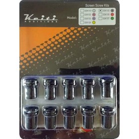 Keiti Βίδες Φέρινγκ με Φαρδύ Κεφάλι Μαύρο 10τμχ