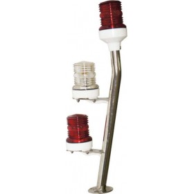 Eval Σταθερός Φανός Ακυβερνησίας Τρίφωτος με Βάση Ανοξείδωτη 30cm