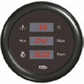 Eval Πολυόργανο Inox Θερμοκρασίας Νερού/Πίεσης Λαδιού/Στροφόμετρο ΛευκόΚωδικός: 04526-INW 