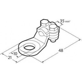 Lampa Ακροδέκτες Καλωδίων Μπαταρίας 35mm² Τρύπα 10mm με Πλακα Συσφιξης 2τεμΚωδικός: L6992.6  Lampa Ακροδέκτες Καλωδίων Μπαταρίας 35mm² Τρύπα 10mm με Πλακα Συσφιξης 2τεμΚωδικός: L6992.6