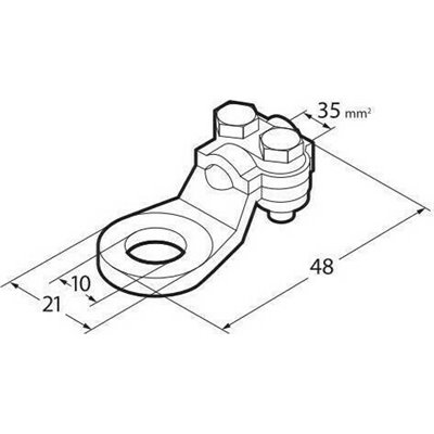Lampa Ακροδέκτες Καλωδίων Μπαταρίας 35mm² Τρύπα 10mm με Πλακα Συσφιξης 2τεμΚωδικός: L6992.6 