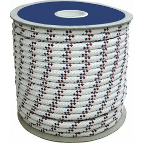 Lalizas Σχοινί Cabo Πλεκτό 6mm 50m Άσπρο με Μπλε ΣιρίτιΚωδικός: 72423 