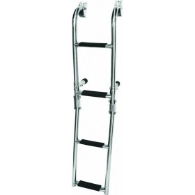 Eval Σκάλα Αναδιπλούμενη Inox Με 4 Σκαλοπάτια 04652-4