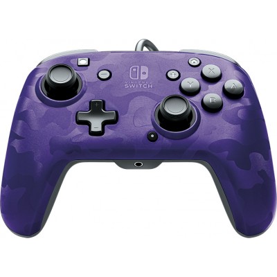 PDP Faceoff Deluxe+ Ενσύρματο Gamepad για Switch Purple Camo