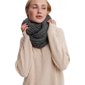Vero Moda Γυναικείο Πλεκτό Κασκόλ Λαιμός Γκρι