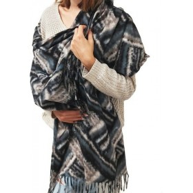 10220V-01 ΠΑΣΜΙΝΑ VOGUE ITALY ΜΑΥΡΗ ΜΕ ΣΧΕΔΙΟ