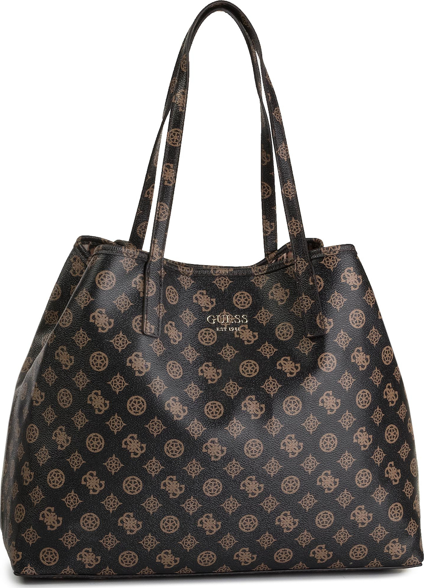 Guess Vikky Γυναικεία Τσάντα Shopper 'Ωμου σε Καφέ χρώμα Guess Vikky Γυναικεία Τσάντα Shopper 'Ωμου σε Καφέ χρώμα