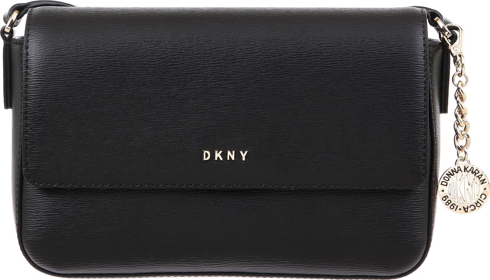 DKNY Bryant R82E3467 Δερμάτινη Γυναικεία Τσάντα Χιαστί σε Μαύρο χρώμα