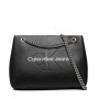 Calvin Klein Sculpted Γυναικεία Τσάντα Shopper 'Ωμου σε Μαύρο χρώμα