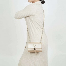Valentino Bags VBS1R403G Γυναικεία Flap Bag Χιαστί σε Χρυσό χρώμα