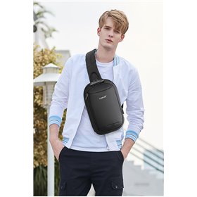 Tigernu Ανδρική Τσάντα Στήθους σε Μαύρο χρώμα Tigernu Ανδρική Τσάντα Στήθους σε Μαύρο χρώμα