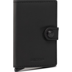 Secrid Miniwallet Matte Δερμάτινο Ανδρικό Πορτοφόλι Καρτών με RFID και Μηχανισμό Slide Total Black Secrid Miniwallet Matte Δερμάτινο Ανδρικό Πορτοφόλι Καρτών με RFID και Μηχανισμό Slide Total Black