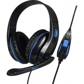 Sades Tpower Over Ear Gaming Headset με σύνδεση 3.5mm Μπλε Sades Tpower Over Ear Gaming Headset με σύνδεση 3.5mm Μπλε