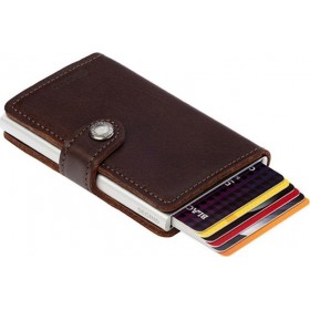 Secrid Miniwallet Original Δερμάτινο Ανδρικό Πορτοφόλι Καρτών με RFID και Μηχανισμό Slide Καφέ Secrid Miniwallet Original Δερμάτινο Ανδρικό Πορτοφόλι Καρτών με RFID και Μηχανισμό Slide Καφέ