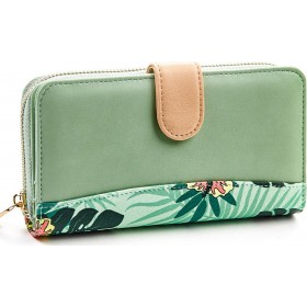 Verde 18-1055 Μεγάλο Γυναικείο Πορτοφόλι Πράσινο Verde 18-1055 Μεγάλο Γυναικείο Πορτοφόλι Πράσινο