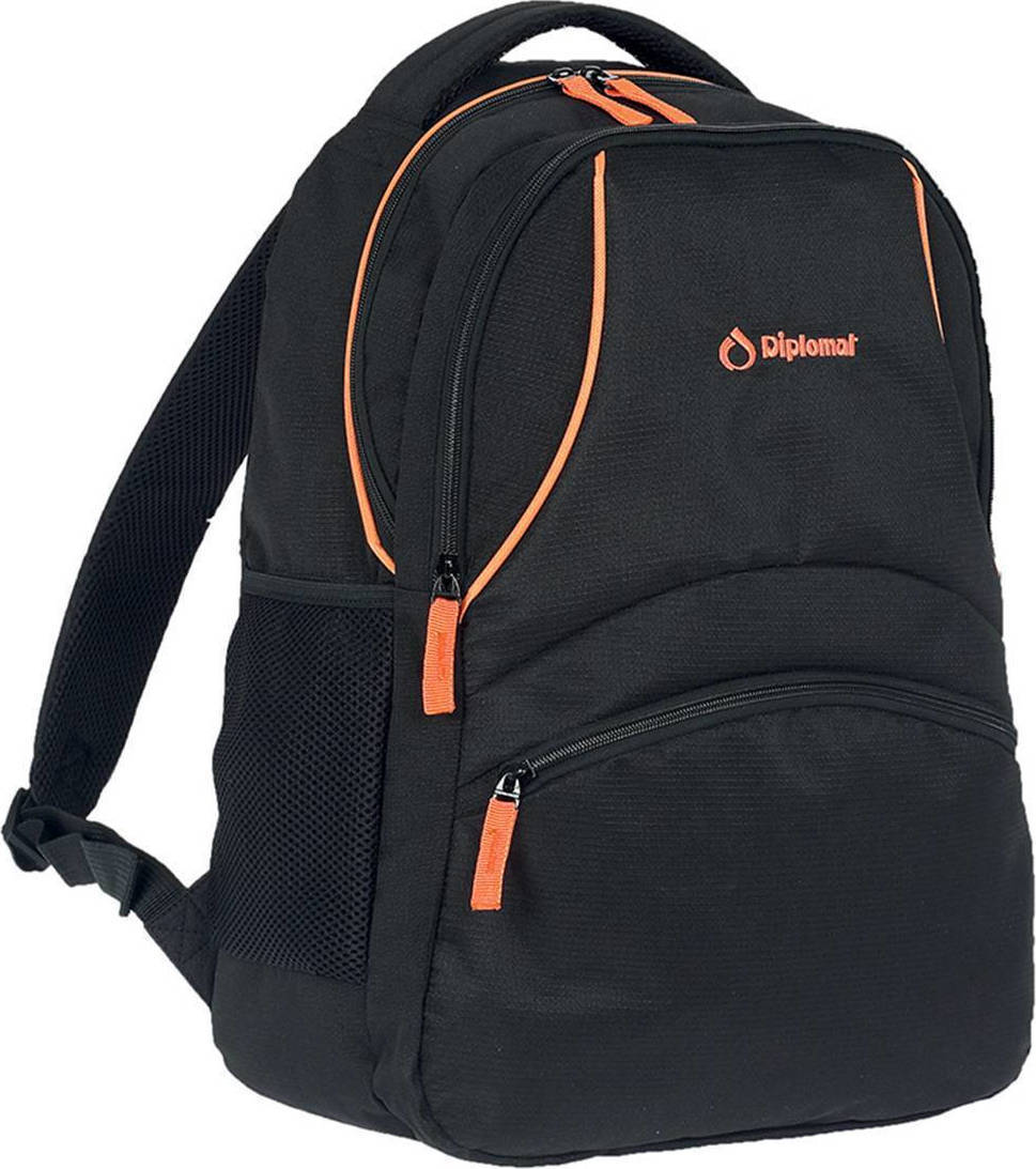 Diplomat BF11 Ανδρικό Υφασμάτινο Σακίδιο Πλάτης Μαύρο Diplomat BF11 Ανδρικό Υφασμάτινο Σακίδιο Πλάτης Μαύρο