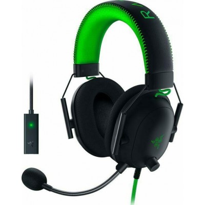 Razer BlackShark V2 Special Edition Over Ear Gaming Headset με σύνδεση 3.5mm / USB Πράσινο