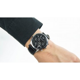 Emporio Armani Ρολόι Χρονογράφος με Δερμάτινο Λουράκι σε Μαύρο χρώμαΚωδικός: AR2447 Emporio Armani Ρολόι Χρονογράφος με Δερμάτινο Λουράκι σε Μαύρο χρώμαΚωδικός: AR2447