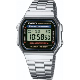 Casio Ψηφιακό Ρολόι με Μεταλλικό Μπρασελέ σε Ασημί χρώμαΚωδικός: A-168WA-1YES 