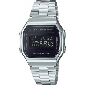 Casio Ψηφιακό Ρολόι Vintage Stainless με Μεταλλικό Μπρασελέ σε Ασημί χρώμαΚωδικός: A-168WEM-1EF