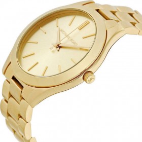 Michael Kors Slim Runway Ρολόι με Μεταλλικό Μπρασελέ σε Χρυσό χρώμαΚωδικός: MK3179 Michael Kors Slim Runway Ρολόι με Μεταλλικό Μπρασελέ σε Χρυσό χρώμαΚωδικός: MK3179