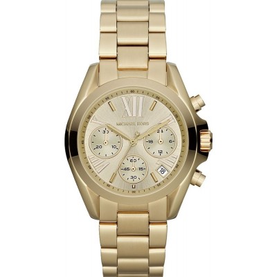 Michael Kors Bradshaw Mini Ρολόι Χρονογράφος με Μεταλλικό Μπρασελέ σε Χρυσό χρώμαΚωδικός: MK5798 