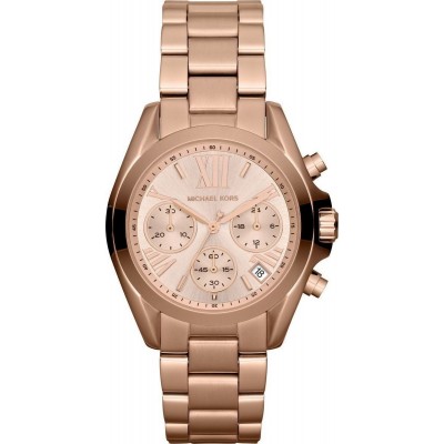 Michael Kors Bradshaw Ρολόι Χρονογράφος με Μεταλλικό Μπρασελέ σε Ροζ Χρυσό χρώμαΚωδικός: MK5799 