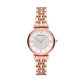 Emporio Armani Gianni T-Bar Crystals Ρολόι με Μεταλλικό Μπρασελέ σε Ροζ Χρυσό χρώμαΚωδικός: AR11244  Emporio Armani Gianni T-Bar Crystals Ρολόι με Μεταλλικό Μπρασελέ σε Ροζ Χρυσό χρώμαΚωδικός: AR11244