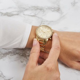 Michael Kors Ritz Ρολόι με Μεταλλικό Μπρασελέ σε Χρυσό χρώμαΚωδικός: MK6356  Michael Kors Ritz Ρολόι με Μεταλλικό Μπρασελέ σε Χρυσό χρώμαΚωδικός: MK6356