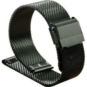 Mesh Milanese Μεταλλικό Μπρασελέ Μαύρο 22mm
