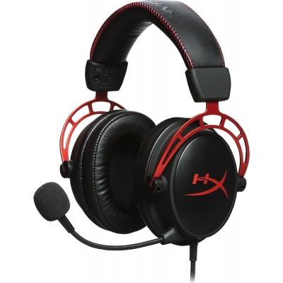 HyperX Cloud Alpha Over Ear Gaming Headset με σύνδεση 2x3.5mm / 3.5mm Κόκκινο