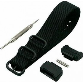 Casio Υφασμάτινο Λουράκι Nato Μαύρο 16mm