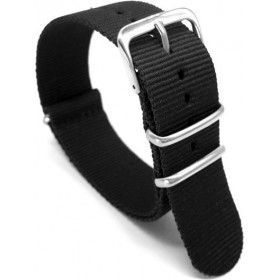 N1 Υφασμάτινο Λουράκι Nato Μαύρο 22mm