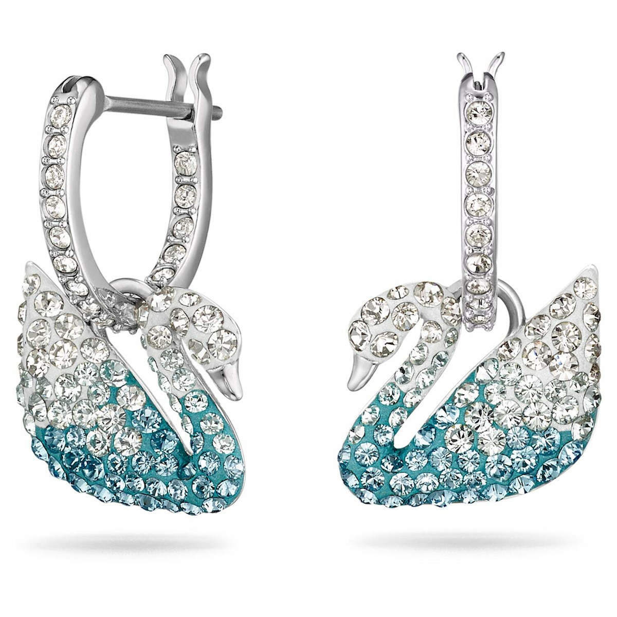 Swarovski Γυναικεία Σκουλαρίκια Κρεμαστά Με Πέτρες Iconic Swan Gradation από Ορείχαλκο