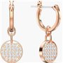 Swarovski Γυναικεία Σκουλαρίκια Κρεμαστά Με Πέτρες Ginger Mini Hoop Επιχρυσωμένα