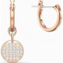 Swarovski Γυναικεία Σκουλαρίκια Κρεμαστά Με Πέτρες Ginger Mini Hoop Επιχρυσωμένα