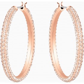 Swarovski Γυναικεία Σκουλαρίκια Κρίκοι Stone Hoop από Ορείχαλκο Επιχρυσωμένα Swarovski Γυναικεία Σκουλαρίκια Κρίκοι Stone Hoop από Ορείχαλκο Επιχρυσωμένα