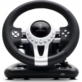 Spirit of Gamer R-Ace Wheel Pro 2 Τιμονιέρα με Μοχλό Ταχυτήτων και Πετάλια για PC / PS4 / XBOX One / PS3 με 180° Περιστροφής