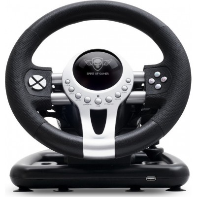 Spirit of Gamer R-Ace Wheel Pro 2 Τιμονιέρα με Μοχλό Ταχυτήτων και Πετάλια για PC / PS4 / XBOX One / PS3 με 180° Περιστροφής